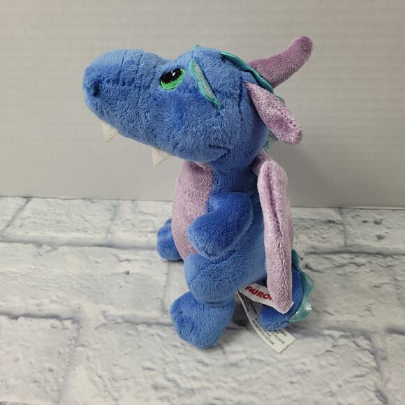 Aurora Legendary Friends 7" Blue Dragon Plush Stuffed Animal with Giggle Sounds - Picture 5 of 13